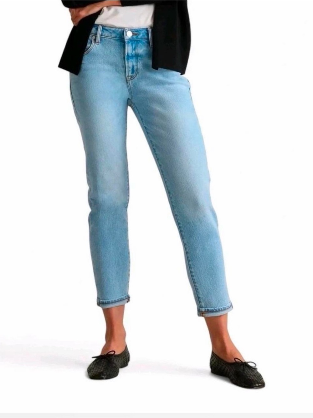 Quince Luna Stretch Slim Boyfriend Jeans. Size 27.